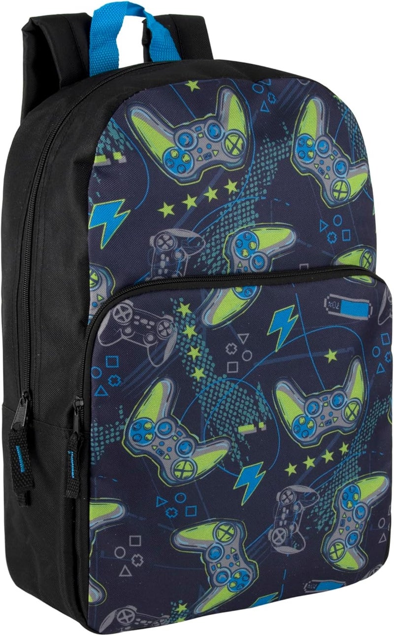 Trailmaker Fun School Backpack for Elementary Middle School Girls and Boys | 17 Inch Printed Backpacks for School Kids, Travel (You've Got Game) - Image 1